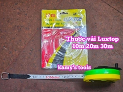 Thước dây vải cuộn 10 mét 20 mét 30 mét Luxtop LT-FT10, LT-FT20, LT-FT30, thước vải 10m 20m 30m