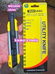 Dao rọc giấy dao rọc cáp lưỡi thép SK-5 bản 18mm dài 163mm Wasaki WRG682 và WR686