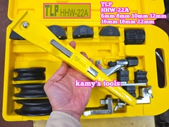 Bộ uốn ống đồng 2 chiều bằng tay TLP HHW-22A 6mm 8mm 10mm 12mm 16mm 18mm 22mm