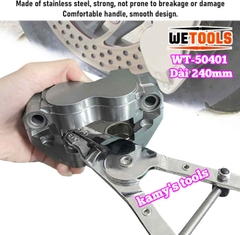 Kìm xoay mở piston phanh thắng đĩa heo dầu xe máy Wetools WT-50401 dài 240mm