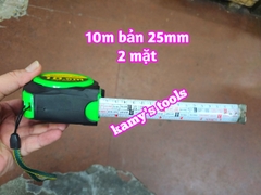 Thước Rút 10m Bản 25mm Winshine NCP Xanh Đen 2 hệ mét inch có lỗ bang, Thước cuộn 10m, Thước Kéo 10m