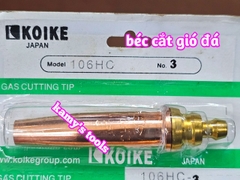 Béc cắt gas Koike lắp đèn cắt gió đá số 00, số 0, số 1, số 2, số 3, số 4