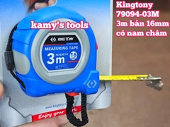 Thước cuộn thép 3m bản 16mm Kingtony model 79094-03M tự động khóa