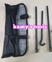 Bộ tay quay 3 khúc, con đội xe Innova thay vỏ dự phòng mở tắc kê bánh xe sơ cua (hàng theo xe sử dụng rồi, bán lẻ từng món)