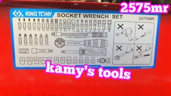 Bộ tuýp khẩu 1/4 inch 45 chi tiết hệ mét Kingtony model 2575MR 4mm-14mm