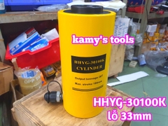 HHYG-30100K Kích thủy lực có lỗ rỗng tâm 30 tấn TLP hành trình 100mm lỗ 33mm 246mm-346mm