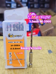 Mũi khoan sắt thép inox M35 chuôi lục giác Maxsupe 3mm 3.2mm 3.5mm 4mm 4.2mm 4.5mm 5mm 5.2mm 5.5mm 6mm