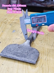 Mũi đục bê tông dẹp bản 75mm đuôi gài dài 250mm Dannio