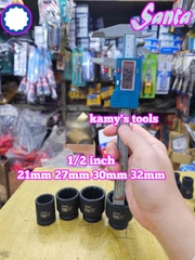 Đầu tuýp 1/2 inch 12 cạnh Santa 21mm 23mm 27mm 30mm 32mm IMB621 IMB623 IMB627 IMB630 IMB632