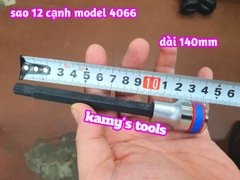 Đầu tuýp khẩu sao 1/2 inch 12 cạnh dài 160mm Kingtony M8 M9 M10 M12 M14 M16 model 4066