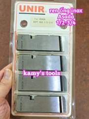 1/2-3/4 inch Dao tiện ren ống INOX Asada Ksu Piset hiệu Unir BSPT
