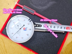 Đồng hồ so 0-50mm sai số 0.01mm mặt 76mm Guanglu 321-135W