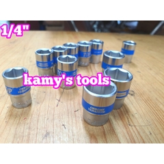 Đầu tuýp đầu khẩu ngắn 1/4 inch lục giác TOP chính hãng 5mm 6mm 7mm 8mm 9mm 10mm 11mm 12mm 13mm 14mm (lẻ từng cục)