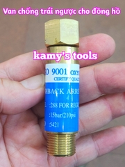 Van chống cháy ngược gắn cho đồng hồ Oxy và Gas hàn cắt gió đá ren 17mm kamytools (bán lẻ 1 cái)