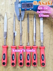 Bộ dũa giũa kim cương mini 6 cây Asaki AK-3903 cỡ 5mm 5x180mm