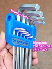 Bộ lục giác đầu bằng hệ inch Kingtony 20209SR02 9 chi tiết 1/16-3/8