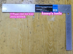 Thước ke vuông 200x300mm thép TTPusa 230-45-450, ê ke đo góc vuông