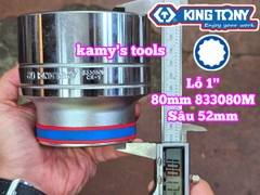Đầu tuýp 1 inch trắng 55mm 60mm 65mm 70mm 75mm 80mm Kingtony 833055M 833060M 833065M 833070M 833075M 833080M