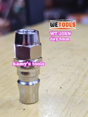 Bộ nối nhanh hơi khí nén dùng cho dây hơi 8mm 20SN 20PN Wetools WT-20PN WT-20SN