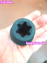 Đầu tuýp khẩu 3/4 inch E24 Kingtony 657524M đen dài 50mm thép cr-mo