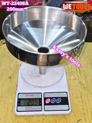 Phễu inox thép không gỉ chiết rót chất lỏng có quay treo 8 inch 200mm Wetools WT-22408A