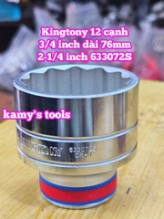 Đầu tuýp trắng 3/4 inch Kingtony 12 cạnh 1-7/8, 2-1/16, 2-1/8, 2-1/4, 2-5/16, 633060S 633066S 633068S 633072S 633074S