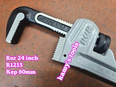 Mỏ lết răng cán bọc nhựa Rur R1215 dài 24 inch kẹp tối đa 80mm