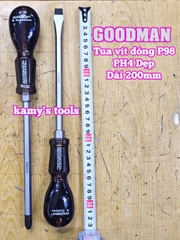 Tua vít đóng Goodman bake PH4 dẹp 12mm dài 200mm P98+12x200 P98-12x200
