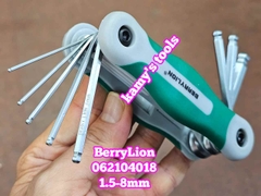 Bộ lục giác xếp gọn bỏ túi 8 chi tiết 1.5-8mm BerryLion 062104018