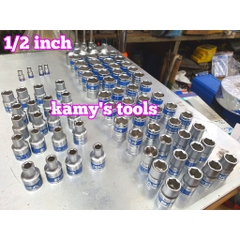 Đầu tuýp ngắn lẻ Barker 1/2 inch trắng ngắn 8mm-32mm