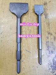 Mũi đục bê tông dẹp bản 40mm 80mm đuôi gài đuôi lục giác dài 250mm 285mm Dannio