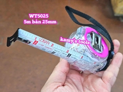 Thước kéo 5m 5mét bản 19mm 25mm WSK Wasaki WT5019 WT5025 2 mặt có lỗ ban TỰ ĐỘNG KHÓA, thước rút 5m thước cuộn 5m