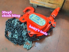 Pa lăng xích kéo tay Nitto 3 tấn 3m (3 mét) 5m (5 mét) model 30VP5 loại CB-II xích đóng logo G80 chính hãng cao cấp
