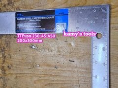 Thước ke vuông 200x300mm thép TTPusa 230-45-450, ê ke đo góc vuông