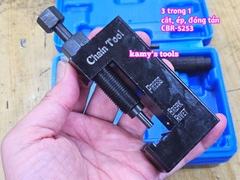 Dụng cụ cảo vam tháo mở cắt, bấm ép, đóng tán lại mắt xích sên 3 trong 1 cao cấp Kamytools CBR-5253