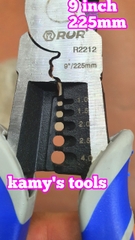 Kìm mỏ nhọn tuốt dây điện bấm cos đa năng 9 inch 225mm Rur R2212