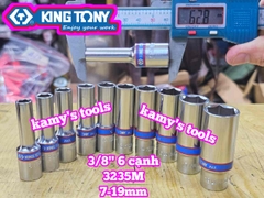 Đầu tuýp 3/8 inch 6 cạnh Kingtony 7mm 8mm 9mm 10mm 11mm 12mm 13mm 14mm 16mm 17mm 19mm 323507M 323508M 323509M 323510M 323511M 323512M 323513M 323514M 323516M 323517M 323519M