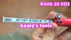 Thước cuộn thép 2m nhật KDS móc khóa nhỏ gọn bỏ túi model RA06-20 màu ngẫu nhiên, thước cuộn 2 mét