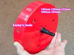 Mũi khoét lỗ tròn đa năng, mũi khoét sắt, mũi khoét gỗ HSS Bi Metal 145mm 150mm 155mm 160mm 165mm