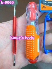 Bút thử điện 2 đầu 3.5mm dài 157mm Kapusi K-9065 100-500v, vít thử điện