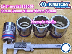 Đầu tuýp 1 inch trắng 36mm 38mm 41mm 46mm Kingtony 833036M 833038M 833041M 833046M 833050M