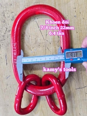 Vòng khoen đôi xuyến đôi 6.4 tấn 7/8 inch đường kính 22mm Wetools WTML-7816