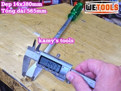 Tua vít đóng đầu dẹp 14mm dài 380mm 14x380mm Wetools WT-521438A