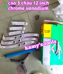 Cảo 3 chấu 12 inch wetools chrome vanadium cao cấp, vam 3 chấu