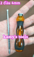 Tua vít 2 đầu bake dẹp 3mm 4mm tăng đơ và không tăng đơ dài ngắn