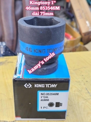 Đầu tuýp đen 1 inch 6 cạnh Kingtony 46mm 853546M