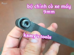 Công cụ chỉnh cò xe máy 2 trong 1 cán dẹt thép đen size vặn đai ốc 9mm, cây chình cò xe máy