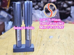Bộ taro hệ inch tạo ren trong 3/4 inch (19.05mm) Shanghai bước ren thô và mịn 3/4-10 UNC 3/4-16 UNF