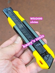 Dao rọc giấy dao rọc cáp lưỡi thép SK-5 bản 18mm dài 163mm Wasaki WRG682 và WR686