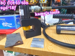 Dụng cụ đột lỗ tôn thủy lực đục lỗ thang máng cáp máng điên SYD-18F 6mm-18mm họng sâu 40mm